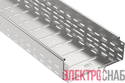 Лоток листовой перфорированный 200х100 L3000 сталь 1мм оцинк. IEK CLP10-100-200-100-3