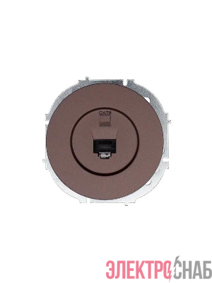 Розетка компьютерная СП OSEN RJ45 кат.6 механизм шоколад LEZARD 743-7388-140