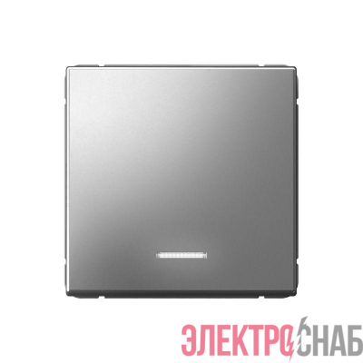 Выключатель 1-кл. ArtGallery 10AX с подсветкой быстрозажим. клем. механизм сталь SE GAL000913S