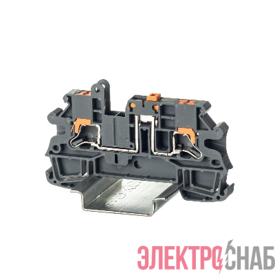 Клемма расцепительная зажим push-in 2 точки подключения 4кв.мм сер. DKC IPR-4-MT