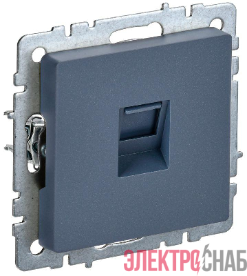 Розетка компьютерная СП RJ45 кат.6 BRITE РК11-БрМ механизм маренго IEK BR-K10-2-K35