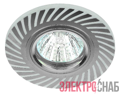 Светильник DK LD39 WH/CH декор cо светодиодной подсветкой MR16 бел./хром ЭРА Б0037376