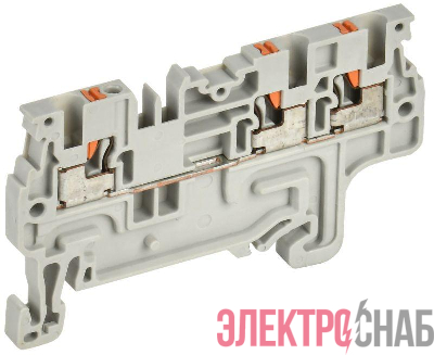 Колодка клеммная CP-MC 3 вывода 1.5кв.мм сер. IEK YCT22-00-3-K03-001