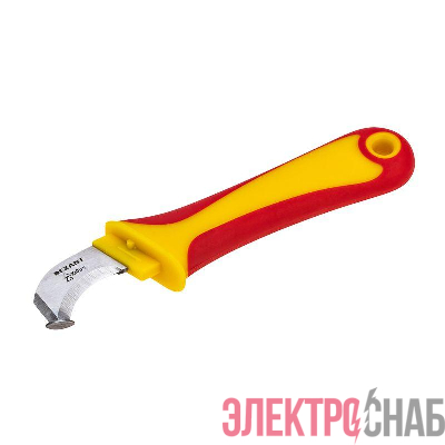 Нож монтажника нержавеющая сталь с "пяткой" Rexant 12-4935