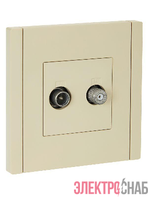Розетка 2-м TV+SAT FORTE&PIANO FP438 ваниль IEK FP-AF20-O-K10