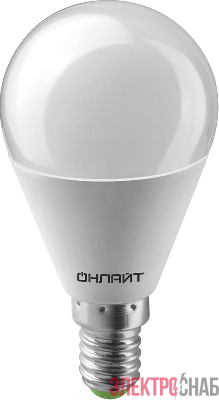 Лампа светодиодная 61 135 OLL-G45-8-230-6.5K-E14 8Вт ОНЛАЙТ 61135