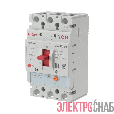 Выключатель автоматический MGS160 3P 80-100A 36kA YON MGS160N-3TAMF0100