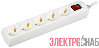 Удлинитель 5х3м с заземл. 10А IP20 У05В 2P+PE 250В 3х1 GENERICA WYP10-10-05-03-ZK-G