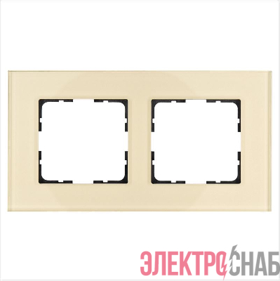 Рамка 2-м G-Glass стекло шампань Champagne Gold Jasmart G1002GG