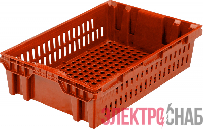 Ящик хлебный 600х400х152,5 красный вес 1,4 кг. 403-1 403-1