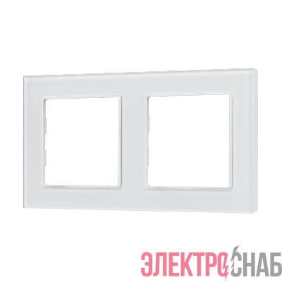 Рамка стеклянная FRM-GLARE-GS-2-WH Arlight 043796