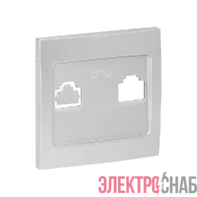 Панель лицевая Валенсия для розетки Phone 1-м сталь PROxima EKF EST01-L-034-30