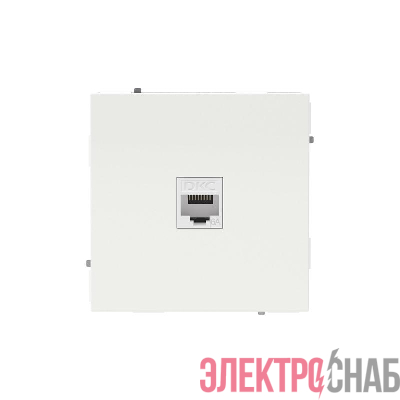 Розетка компьютерная 1-м KANT RJ45 кат.6A без шторки бел. магнолия DKC 7000673