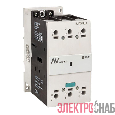 Контактор КМЭ 80А кат. 230В AC AVERES EKF ctr-s-80-00-230-av