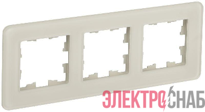 Рамка 3-м BRITE РУ-3-2-Бр стекло песчан. RE IEK BR-M32-G-41-K98