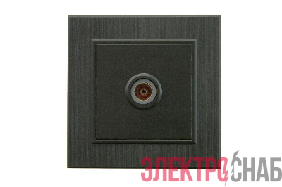 Розетка TV проходная Karea LINE STAR чер. Makel 86054007