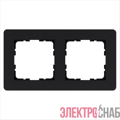Рамка 2-м G-Flex черн. матов. soft touch Jasmart G1102PB