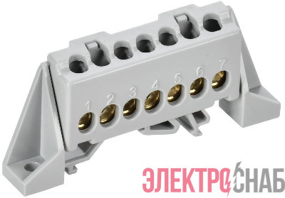 Шина L "фаза" в комб. изол. "Стойка" 6х9-7-Ср TEKFOR IEK TF-NN10-07-DP-K03