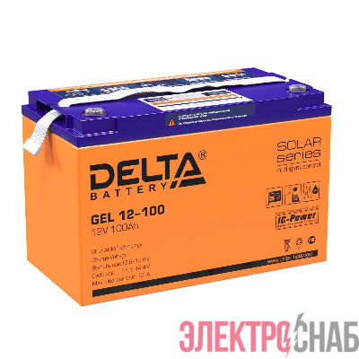Аккумулятор GEL 12В 100А.ч GEL 12-100 Delta 4614010140001