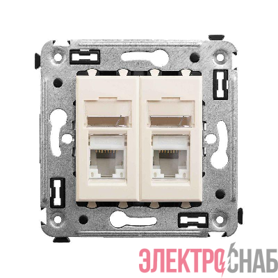 Розетка компьютерная 2-м СП Avanti "Ванильная дымка" RJ45 кат.6 DKC 4405294