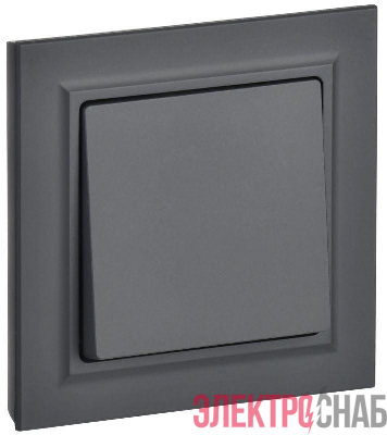 Выключатель 1-кл. СП BRITE ВСР10-1-0-БрГ 10А в сборе графит IEK BR-V10-0-10-K53-F
