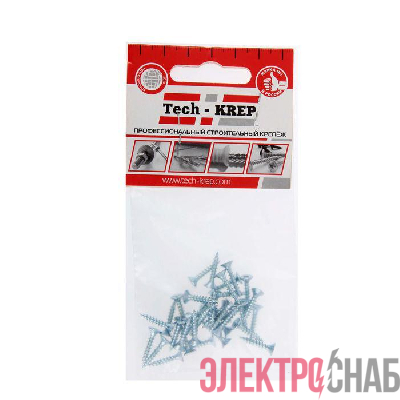 Шуруп универсальный 3.0х12 с потайной головкой цинк. (пакет) (уп.40шт) Tech-Krep/Zitar 102408