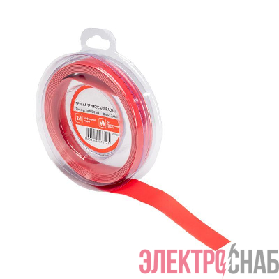 Трубка термоусадочная ТУТ нг 10.0/5.0 красн. ролик 2.44м Rexant 29-0054