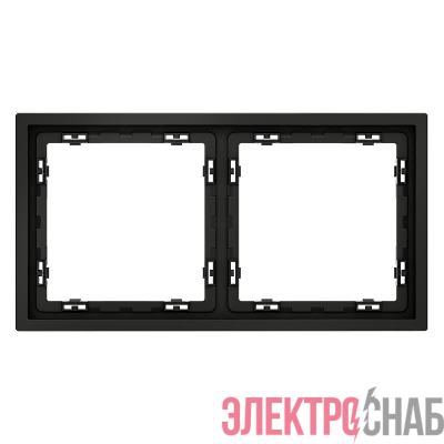 Рамка 2-м S70 пластик. черн. матов. Voltum VLS100208
