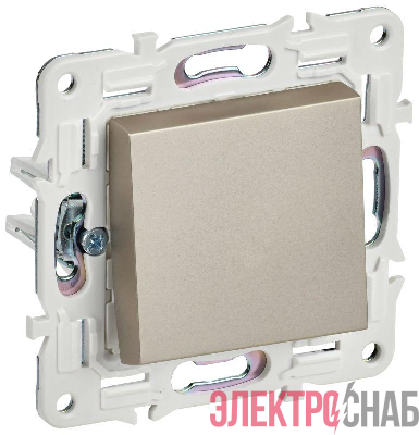 Выключатель проходной 1-кл. SKANDY 10А SK-V02Sh шампань IEK SK-V12-0-10-K37