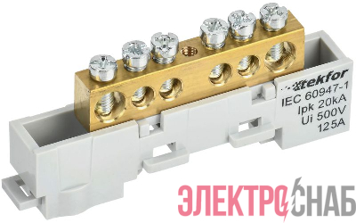 Шина L "фаза" неизол. на универс. держ. 8х12-6-Ср TEKFOR IEK TF-NN20-06-DL-K03