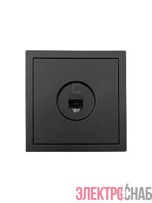 Розетка компьютерная 1-м СП ZIMA IP20 механизм черн. бархат LEZARD 704-4288-140