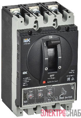 Выключатель автоматический в литом корпусе 3п A 85кА 125А расцепитель электронный стандарт. ARMAT IEK AR-MCCB-3A-085-0125A-ELSC
