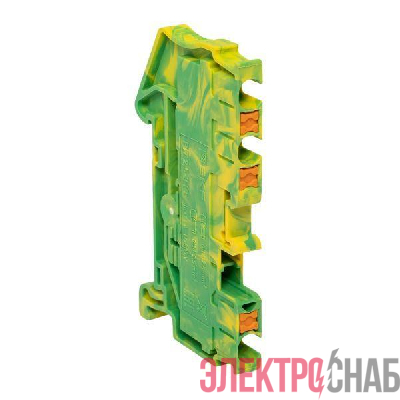 Колодка клеммная пружинная 2.5 Push-in 3 вывода земля EKF PIT-2.5-3-pe