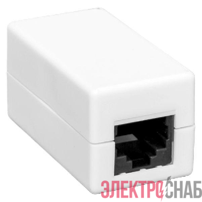 Адаптер проходной RJ45-RJ45 кат.6 неэкранир. бел. TERACOM PRO EKF TRP-INLC-2RJ45-6UTP-WH