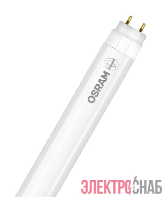 Лампа светодиодная SUBSTITUBE Basic T8 18W/830 18Вт T8 линейная 3000К тепл. бел. G13 1440лм 220-240В 1200мм двухсторон. прям. вкл. (замена 36Вт) OSRAM 4058075377523