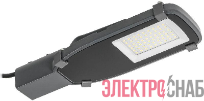 Светильник светодиодный ДКУ 1002-30Д 5000К IP65 уличный консольный сер. IEK LDKU0-1002-030-5000-K03