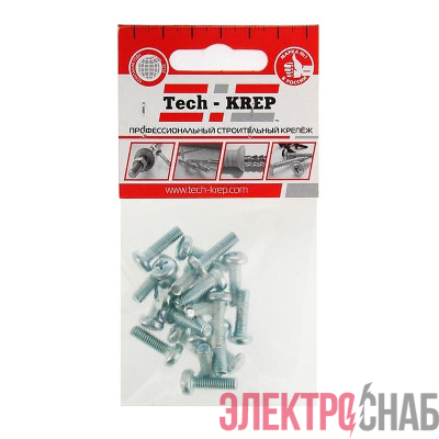 Винт с полукруглой головкой М4х16 DIN 7985 оцинк. (уп.20шт) Tech-Krep/Zitar 103010
