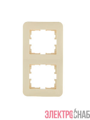 Рамка 2-м ASTI вертикал. крем. LEZARD 7081-0300-152