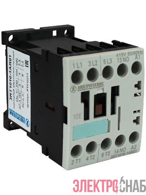 Контактор электромагнитный 3RT1016-1AR01 3-пол. 9А AC-3 4кВт/400В 1НO 415В AC 50/60Гц типоразмер S00 винт. клеммы IP20 Электротехник ET012214