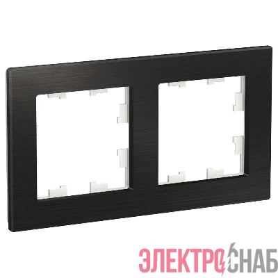 Рамка 2-м AtlasDesign Nature метал. оникс SE ATN312302