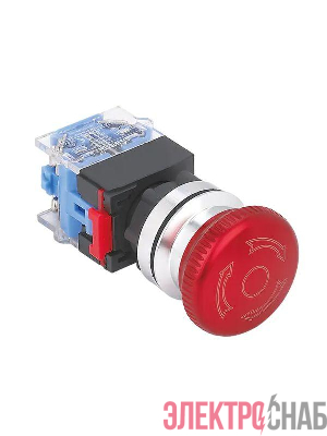 Выключатель кнопочный ВК30-М11TSC/R/P 1НО+1НЗ гриб с фиксацией 40мм d30мм IP65 красн. Электротехник ET086979