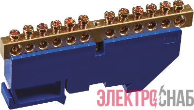 Шина нулевая на DIN-изоляторе 6х9-12 Navigator 71155