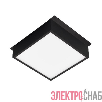 Светильник светодиодный DL-GRIGLIATO-S140x140-18W Warm3000 (BK 100 deg 230) IP40 металл Arlight 045698