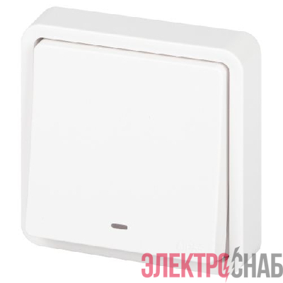Переключатель Эксперт 11-1527-01 с подсветкой IP55 10АХ-250В СУ бел. Эра Б0063253