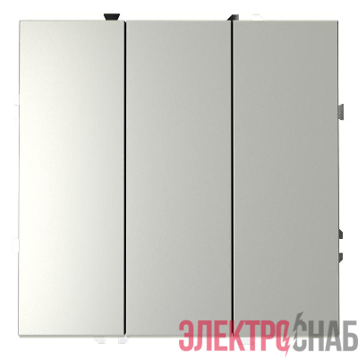 Выключатель 3-кл. СП S70 10А механизм сталь Voltum VLS030105