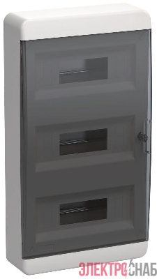 Корпус ЩРН-П-36 TEKFOR IP41 черн. прозр. дверь пластик. IEK TF5-KP12-N-36-41-K01-K03