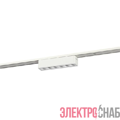 Светильник светодиодный трековый TRM-S5-2-6W4K-WH 6Вт 4000К с направленным светом для тонкого магнитного шинопровода бел. Эра Б0059043