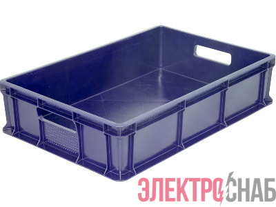 Ящик п/э 600*400*140 мм сплошной с ручками синий 705.03.01 м 705.03.01 м