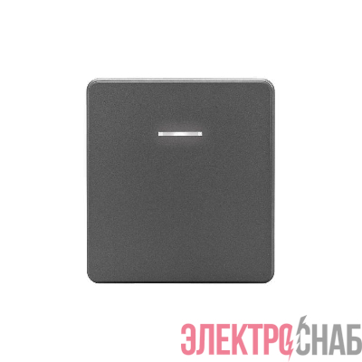 Выключатель проходной (переключатель) 1-кл. СП ROUND MIELE 10А с подсветкой титан Kranz KR-78-0716-2