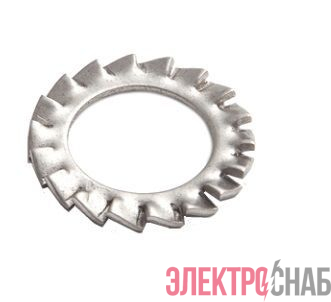 Шайба стопорная с наружными зубцами М4 DIN 6798 INOX EKF shst4-INOX